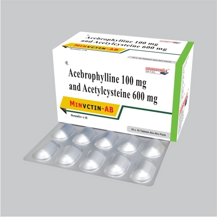 ACEBROPHYLLINE (100MG) + ACETYLCYSTEINE (600MG)