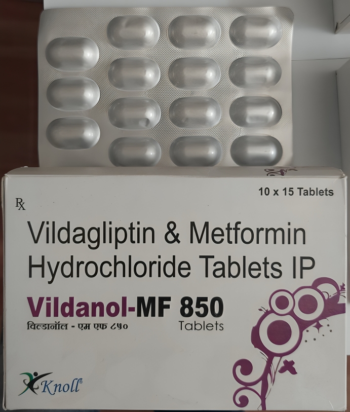 VILDAGLIPTIN 50 MG + METFORMIN 850 MG TABS