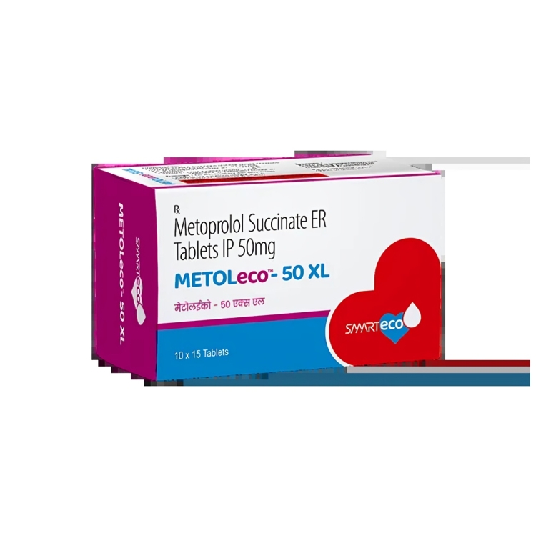 METOPROLOL SUCCINATE PROLONGED RELEASE 50 MG