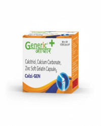 CALZI GEN -CALCITRIOL BP 0.25 MCG + ELEMENTAL CALCIUM 200 MG + ZINC 7.5 MG SOFT GEL CAP