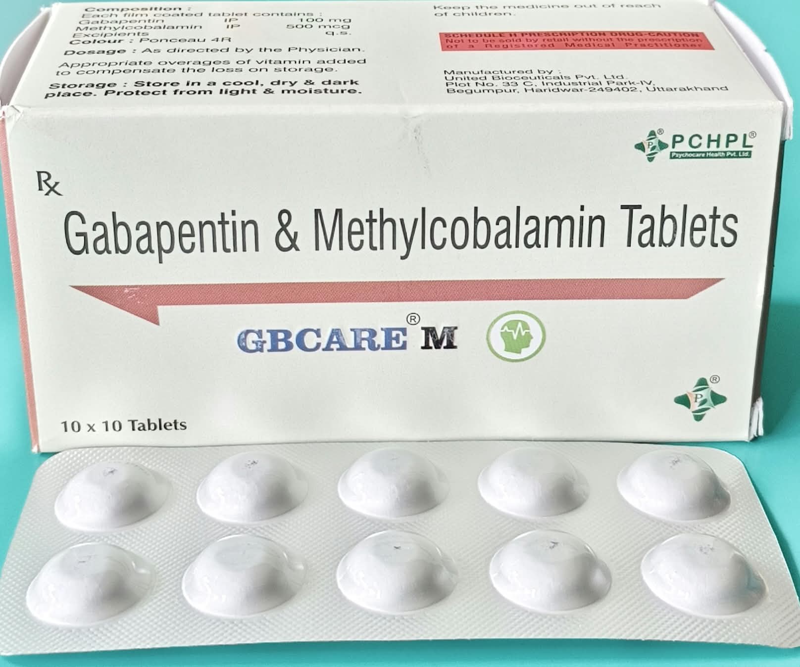 GABAPENTIN &METHYLCOBALAMIN TABLET  {100MG&500MG}