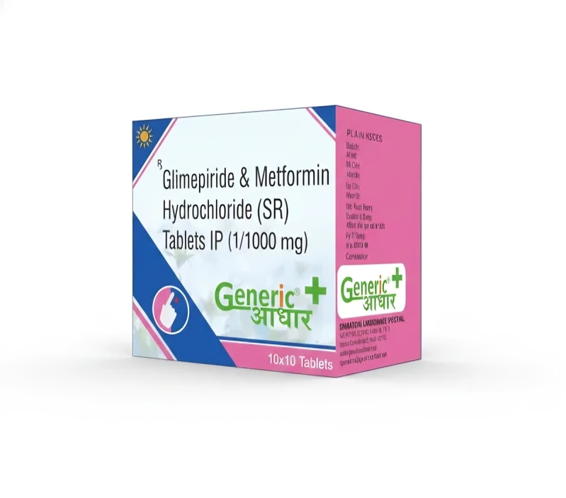 GLIMEPIRIDE 1 MG + METFORMIN 1000 MG (SR) TAB