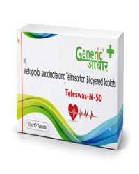 METOPROLOL SUCCINATE 50MG + TELMISARTAN 40MG BILAYERED TAB (TELESWAS M 50)