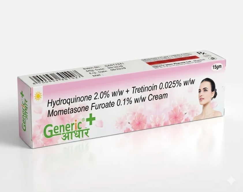 HYDROQUINONE 2.0% W/W + TRETINOIN 0.025% W/W + MOMETASONE FUROATE 0.1% W/W CREAM